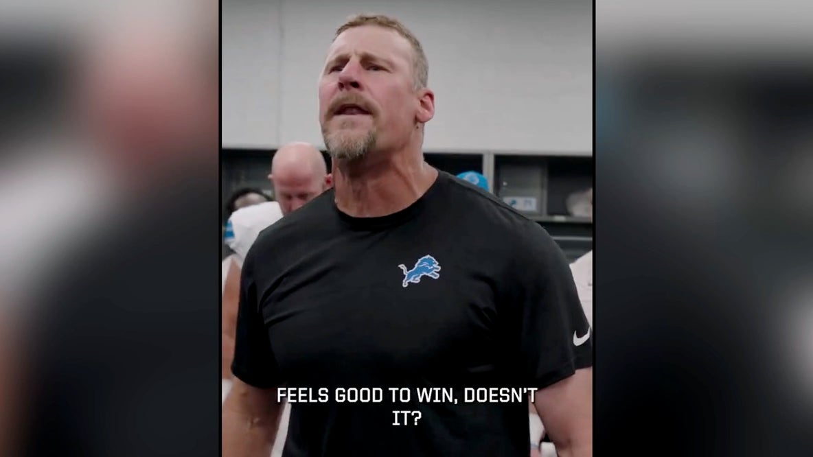 Lions' Dan Campbell locker room speech after Sunday's victory: 'Feels good to win, doesn't it?'